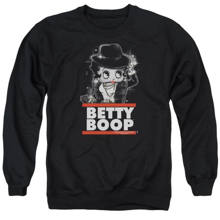 Betty Boop Sweatshirt Bling Bling Boop Adult Black Sweat Shirt