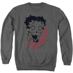 Betty Boop Sweatshirt Classic Zombie Adult Charcoal Sweat Shirt Betty Boop Sweatshirt Classic Zombie Adult Charcoal Sweat Shirt