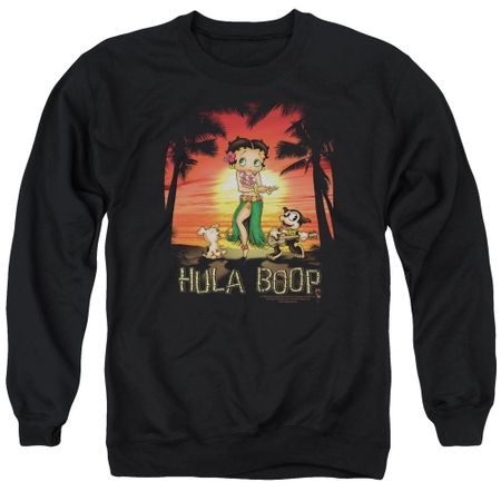 Betty Boop Sweatshirt Hulaboop Adult Black Sweat Shirt