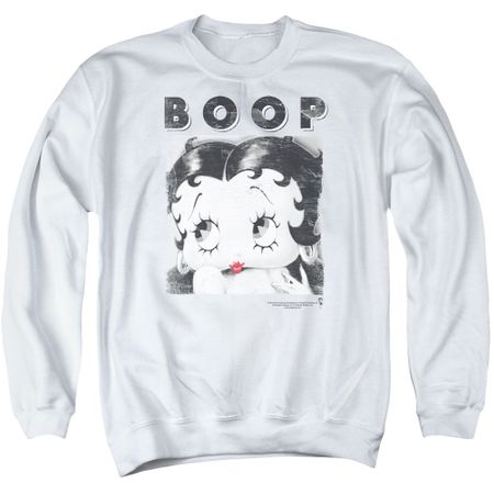 Betty Boop Sweatshirt Not Fade Away Adult White Sweat Shirt