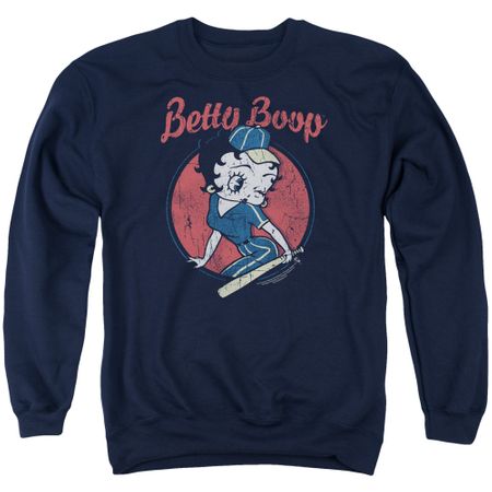 Betty Boop Sweatshirt Team Boop Adult Navy Blue Sweat Shirt