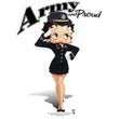 Betty Boop T-shirt Army Boop Adult White Tee