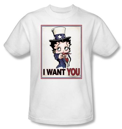 Betty Boop T-shirt Auntie Boop Adult White Tee