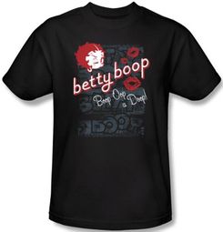 Betty Boop T-shirt Boop Oop Adult Black Tee Shirt Betty Boop T-shirt Boop Oop Adult Black Tee Shirt