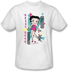 Betty Boop T-shirt Booping 80s Style Adult White Tee Shirt Betty Boop T-shirt Booping 80s Style Adult White Tee Shirt