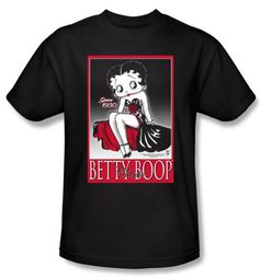 Betty Boop T-shirt Classic Adult Black Tee Shirt Betty Boop T-shirt Classic Adult Black Tee Shirt
