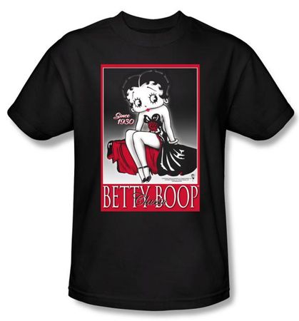 Betty Boop T-shirt Classic Adult Black Tee Shirt