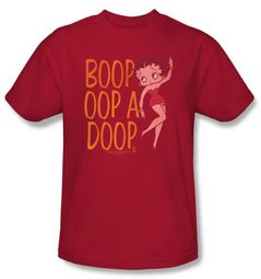 Betty Boop T-shirt Classic Oop Adult Red Tee Shirt Betty Boop T-shirt Classic Oop Adult Red Tee Shirt