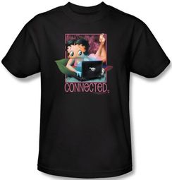 Betty Boop T-shirt Connected Adult Black Tee Shirt Betty Boop T-shirt Connected Adult Black Tee Shirt