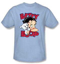 Betty Boop T-shirt Forever Friends Adult Light Blue Tee Betty Boop T-shirt Forever Friends Adult Light Blue Tee