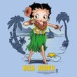 Betty Boop T-shirt Hula Honey Adult Carolina Blue Tee