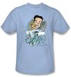 Betty Boop T-shirt I Believe In Angels Adult Light Blue Tee
