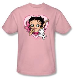 Betty Boop T-shirt I Love Betty Adult Pink Tee Betty Boop T-shirt I Love Betty Adult Pink Tee