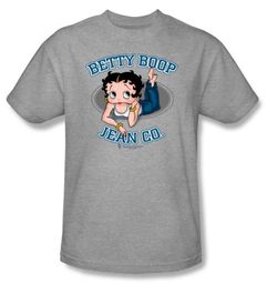Betty Boop T-shirt Jean Co Adult Athletic Heather Tee Betty Boop T-shirt Jean Co Adult Athletic Heather Tee