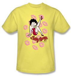 Betty Boop T-shirt Kisses Adult Banana Tee Betty Boop T-shirt Kisses Adult Banana Tee