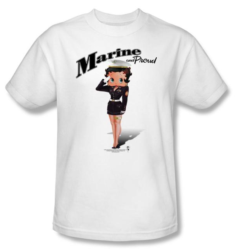 ぴよこ新品muta MARINE Betty Boop コラボ 半袖 Betty Boop T-shirt Marine Boop Adult White Tee
