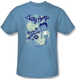 Betty Boop T-shirt Miss Behavin Adult Carolina Blue Tee Shirt Betty Boop T-shirt Miss Behavin Adult Carolina Blue Tee Shirt