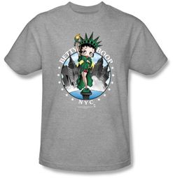 Betty Boop T-shirt NYC Adult Athletic Heather Tee Betty Boop T-shirt NYC Adult Athletic Heather Tee