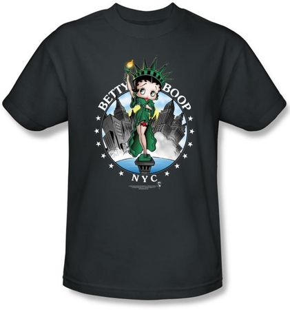Betty Boop T-shirt NYC Adult Black Tee