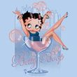 Betty Boop T-shirt Pink Champagne Adult Light Blue Tee