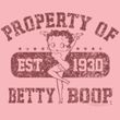 Betty Boop T-shirt Property Of Betty Boop Adult Pink Tee