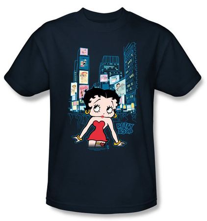 Betty Boop T-shirt Square Adult Black Tee