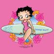 Betty Boop T-shirt Surf Adult Hot Pink Tee