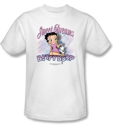 Betty Boop T-shirt Sweet Dreams Adult White Tee Betty Boop T-shirt Sweet Dreams Adult White Tee