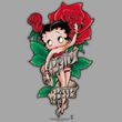 Betty Boop T-shirt Tattoo Adult Silver Tee