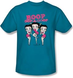 Betty Boop T-shirt The Boops Have It Adult Turquoise Tee Shirt Betty Boop T-shirt The Boops Have It Adult Turquoise Tee Shirt