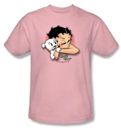 Betty Boop T-shirt Wink Wink Adult Pink Tee Betty Boop T-shirt Wink Wink Adult Pink Tee
