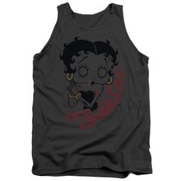 Betty Boop Tank Top Classic Zombie Charcoal Tanktop Betty Boop Tank Top Classic Zombie Charcoal Tanktop