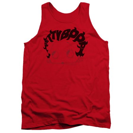 Betty Boop Tank Top Word Hair Red Tanktop