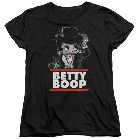 Betty Boop Womens Shirt Bling Bling Boop Black T-Shirt