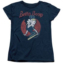 Betty Boop Womens Shirt Team Boop Navy Blue T-Shirt Betty Boop Womens Shirt Team Boop Navy Blue T-Shirt