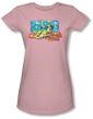 Beverly Hills 90210 Juniors T-shirt TV Show Beach Babes Pink Tee Shirt