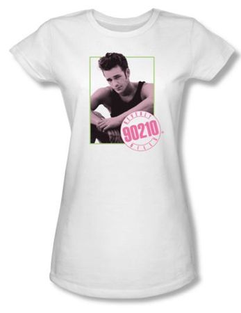 Beverly Hills 90210 Juniors T-shirt TV Show Dylan White Tee Shirt
