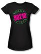 Beverly Hills 90210 Juniors T-shirt TV Show Neon Logo Black Tee Shirt