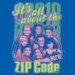 Beverly Hills 90210 Juniors T-shirt Zip Code Royal Blue Tee Shirt