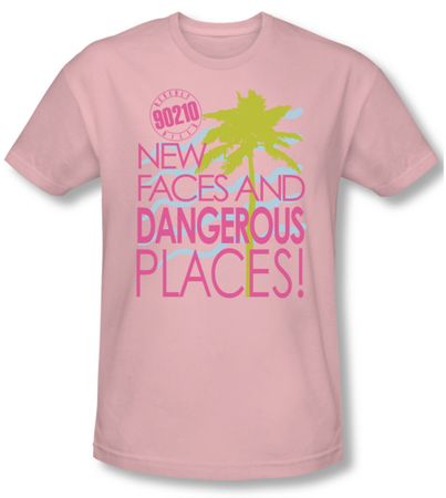 Beverly Hills 90210 Shirt Tagline Adult Pink Tee T-Shirt