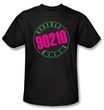 Beverly Hills 90210 T-shirt TV Series Neon Logo Adult Black Tee Shirt