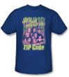 Beverly Hills 90210 T-shirt Zip Code Adult Royal Blue Tee Shirt