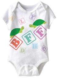 BFF Turtles Funny Baby Romper White Infant Babies Creeper BFF Turtles Funny Baby Romper White Infant Babies Creeper