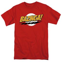 Clearance - Big Band Theory BAZINGA T-shirt - Red Clearance - Big Band Theory BAZINGA T-shirt - Red