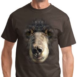 Big Black Bear Face Mens Shirts