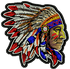 thumbnail interactive-video image 1 of Athena Brands Indian Chief Headdress Patch – Iron-On Applique Southwest Indigenous Design 1 of 3