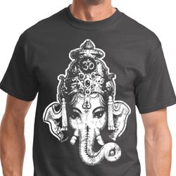 BIG Ganesha Head Mens Yoga Shirts