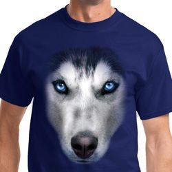 Big Siberian Husky Face Shirts