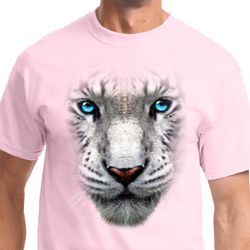 Big White Tiger Face Mens Shirts