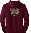 Biker Hoodie Hooded Sweatshirt The Bitch Fell Off Maroon Hoody